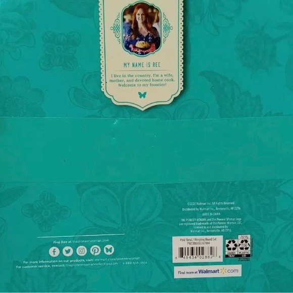 Lot of 2  4 pkg Pioneer Woman Mingling Board Set ( 8 Plates) W/Wine Glass Holder - Picture 3 of 4